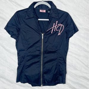 Harley Davidson Zip Down Top Small